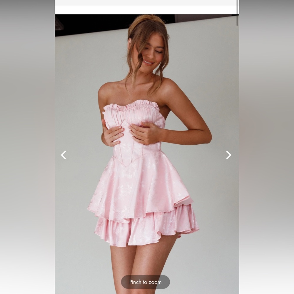 PARIS MUSE GATHERED BUST ROMPER PINK